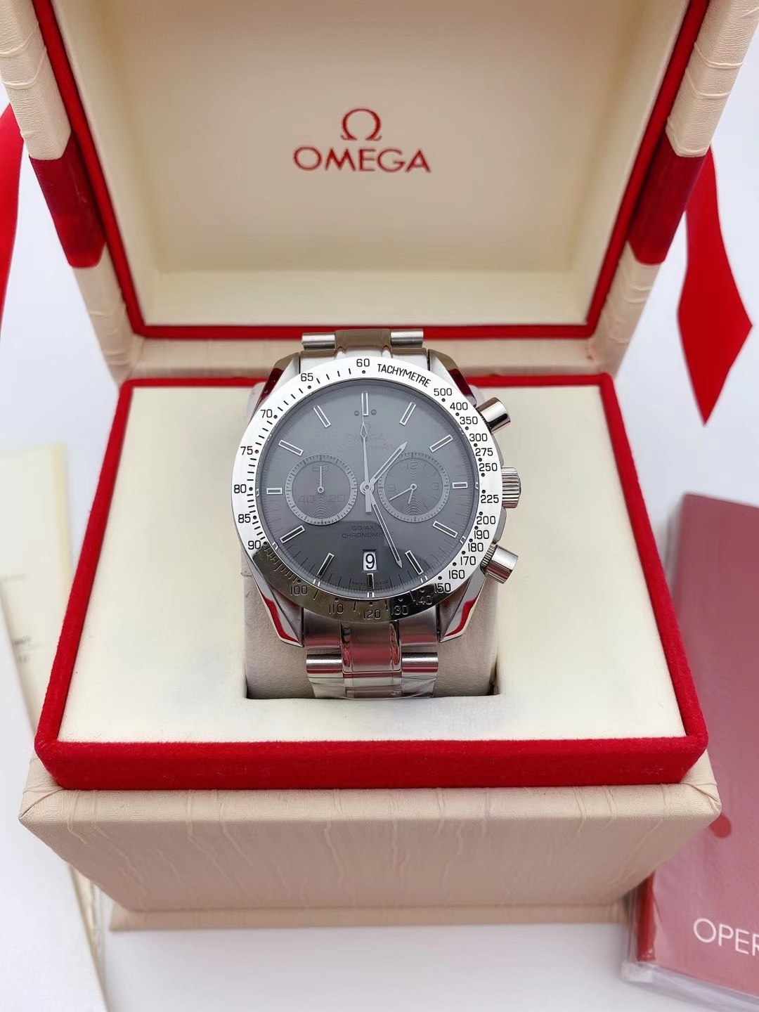 Men's Quartz Watch Chronograph 904L Stainless Steel 42mm-OG 24