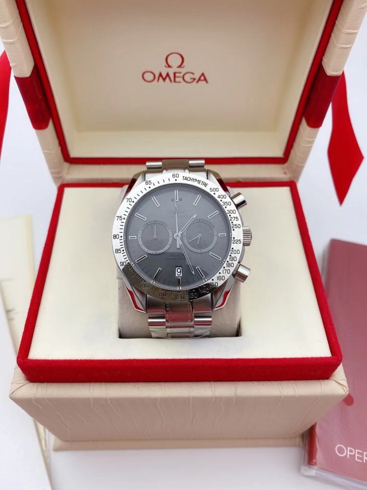 Men's Quartz Watch Chronograph 904L Stainless Steel 42mm-OG 24