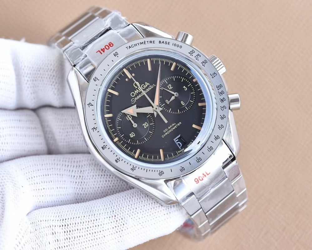 Men's Quartz Watch Chronograph 904L Stainless Steel 43.5 mm-OG 119