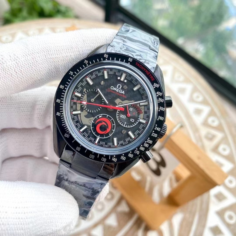 Men's Quartz Watch Chronograph 904L Stainless Steel 44 mm-OG 125
