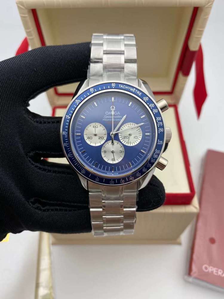 Men's Quartz Watch Chronograph 904L Stainless Steel 43 mm-OG 104