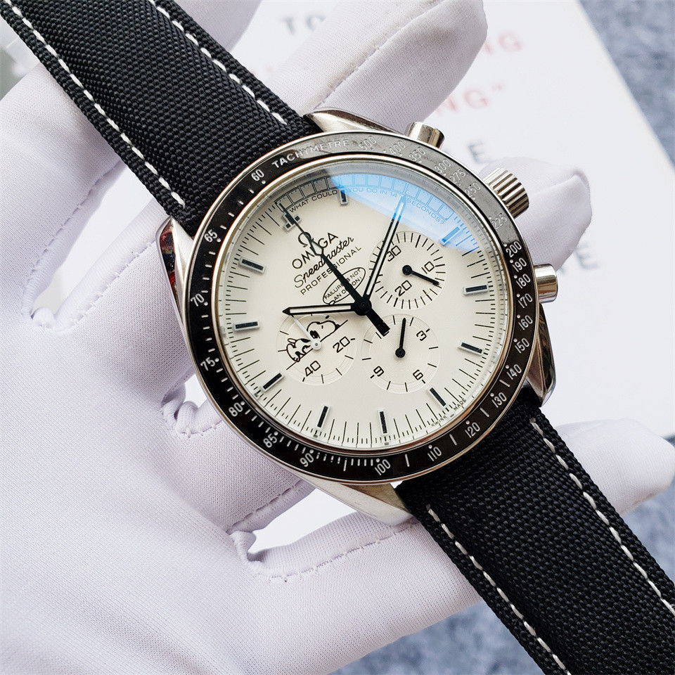 Men's Quartz Watch Chronograph 904L Stainless Steel 44 mm-OG 109
