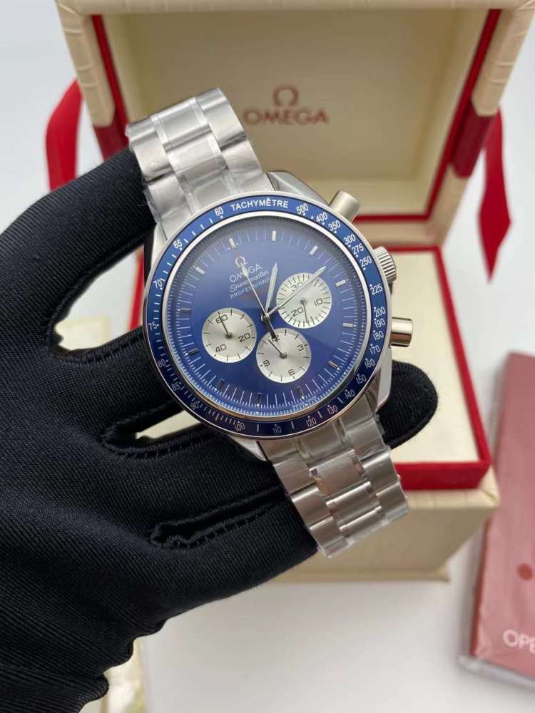 Men's Quartz Watch Chronograph 904L Stainless Steel 43 mm-OG 104
