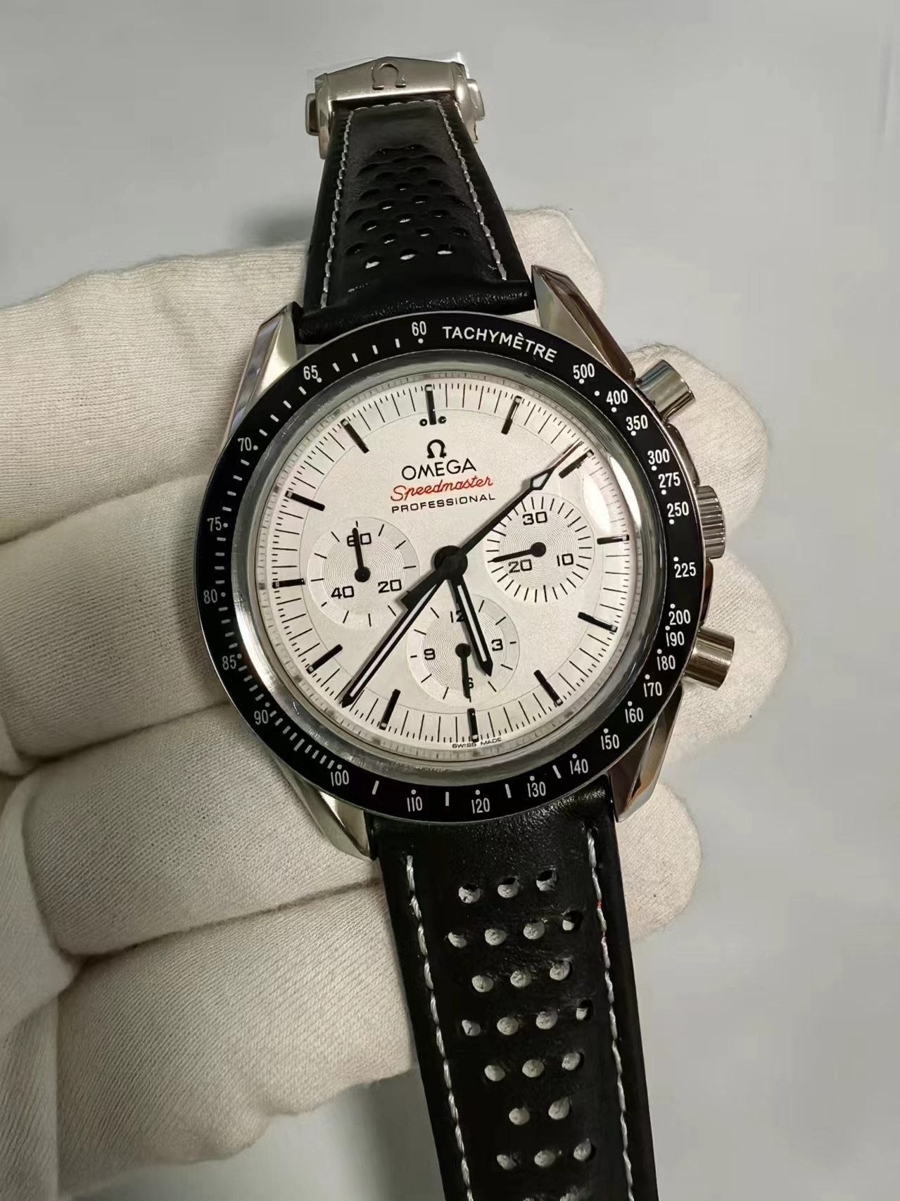 Men's Quartz Watch Chronograph 904L Stainless Steel 42 mm-OG 177