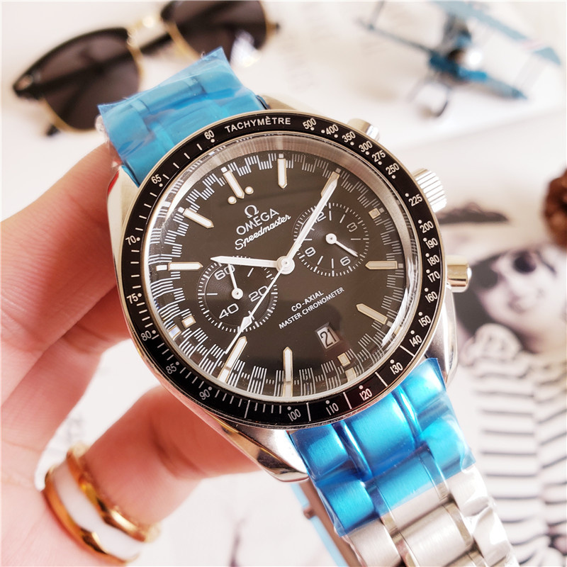 Men's Quartz Watch Chronograph 904L Stainless Steel 42 mm-OG 2