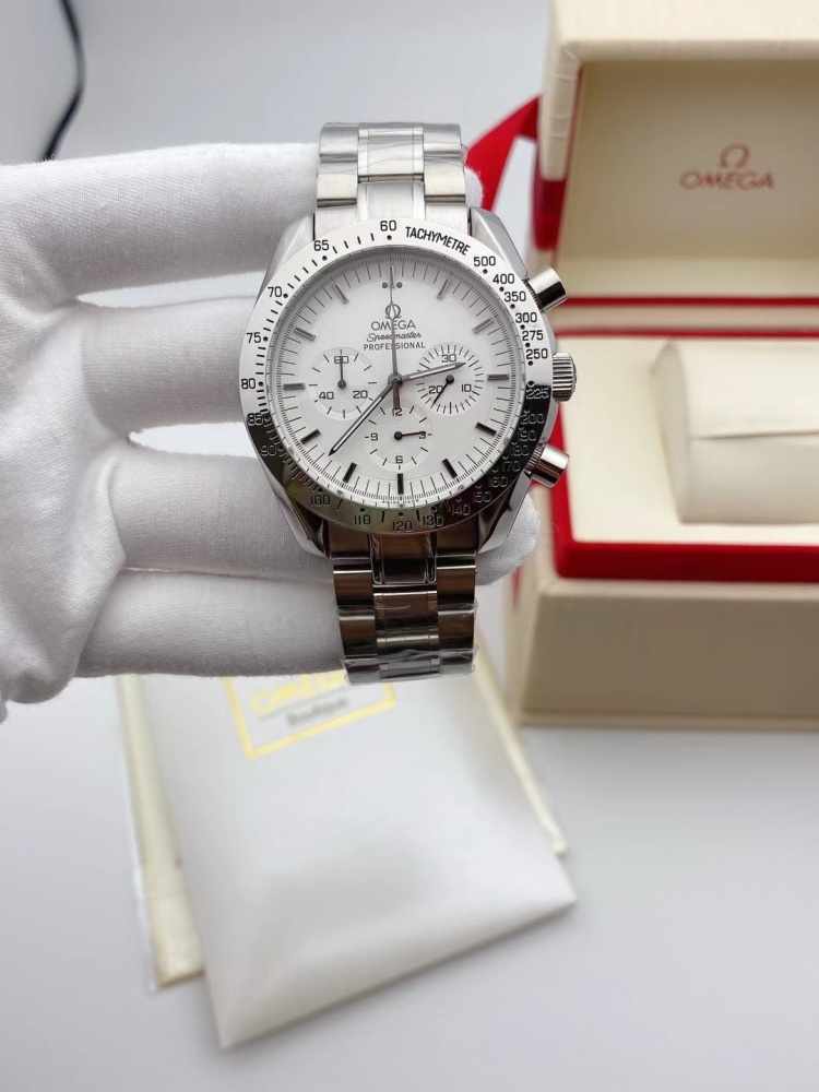 Men's Quartz Watch Chronograph 904L Stainless Steel 42mm-OG 23