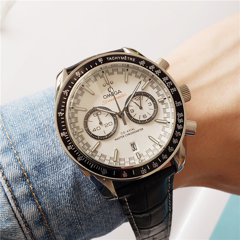 Men's Quartz Watch Chronograph 904L Stainless Steel 44 mm-OG 16