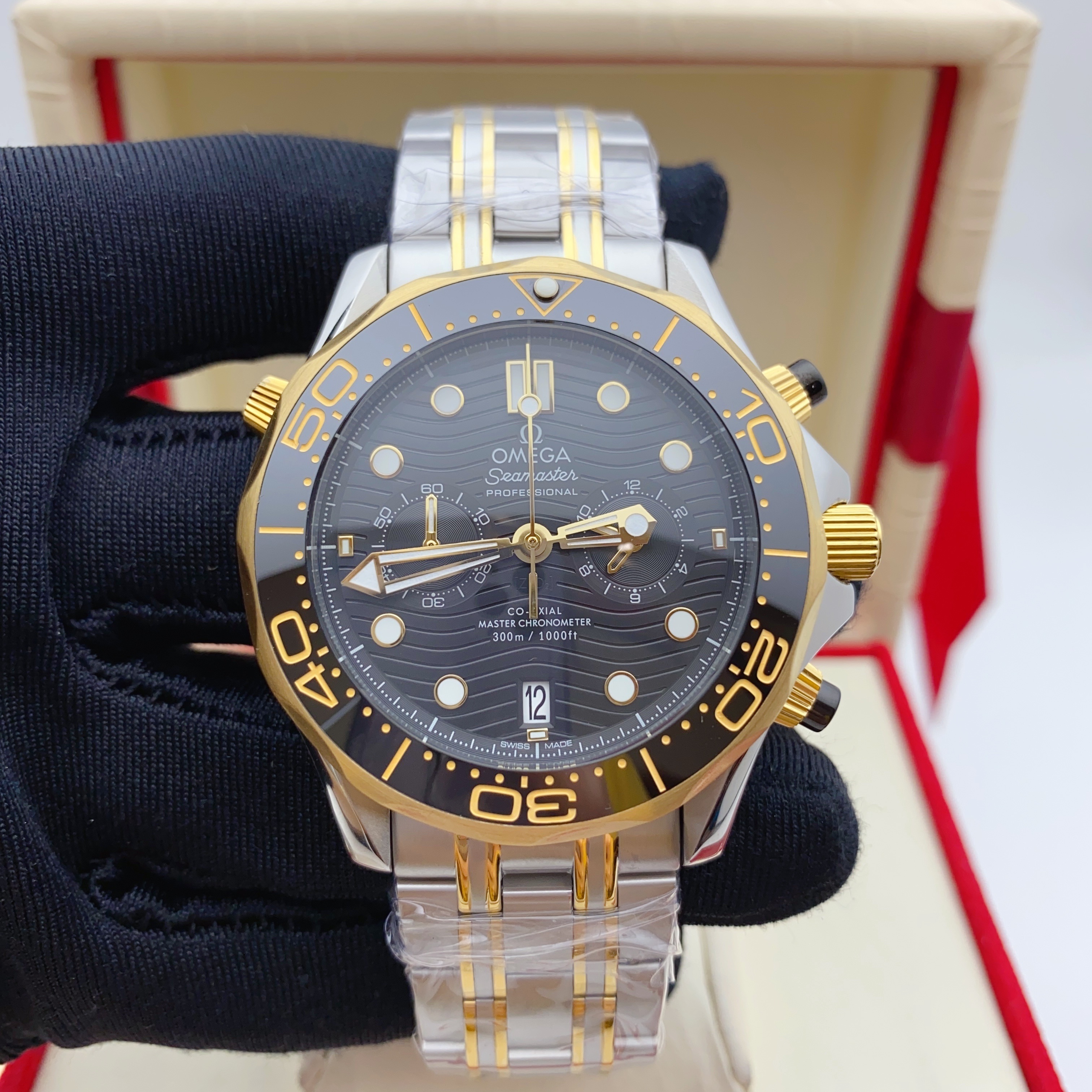 Men's Quartz Watch Chronograph 904L Stainless Steel 45 mm-OG 165