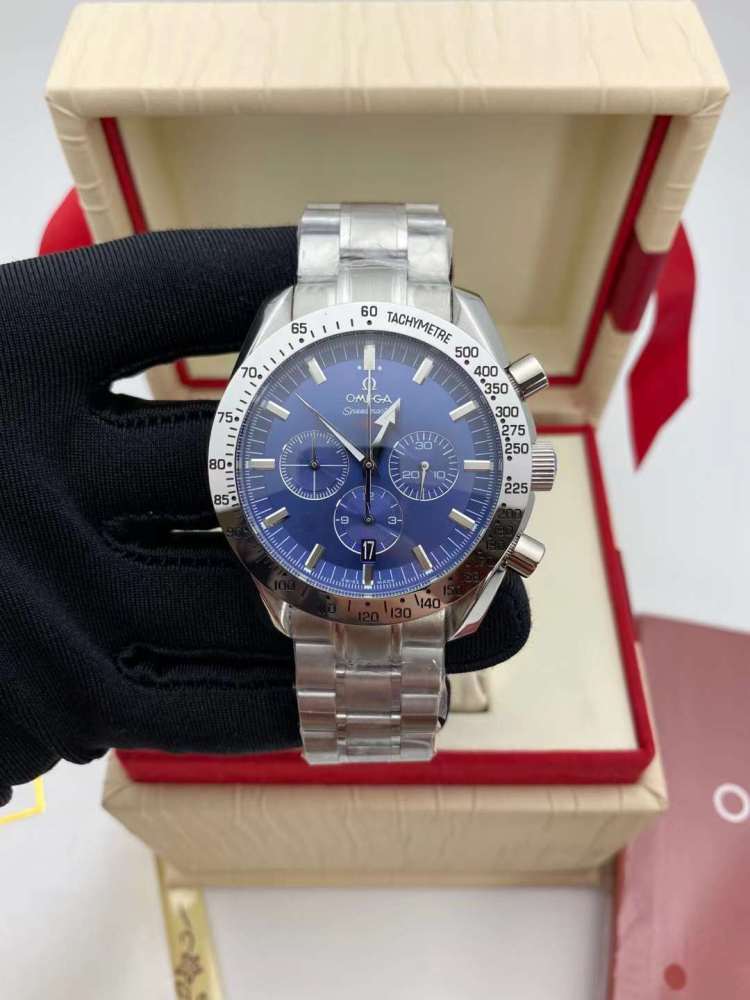 Men's Quartz Watch Chronograph 904L Stainless Steel 43 mm-OG 121