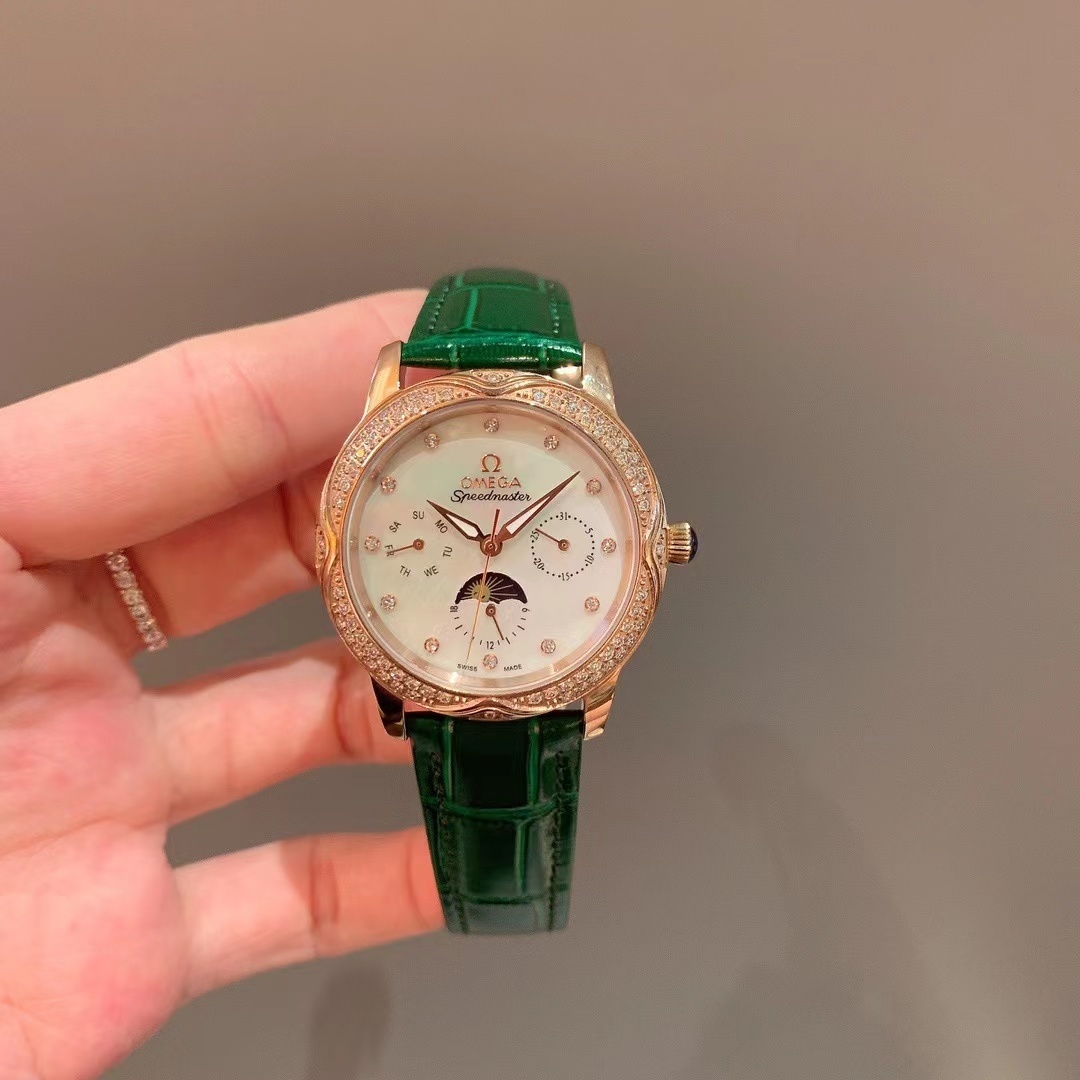 Women's  Quartz Watch Chronograph 904L Stainless Steel 35 mm-OG124