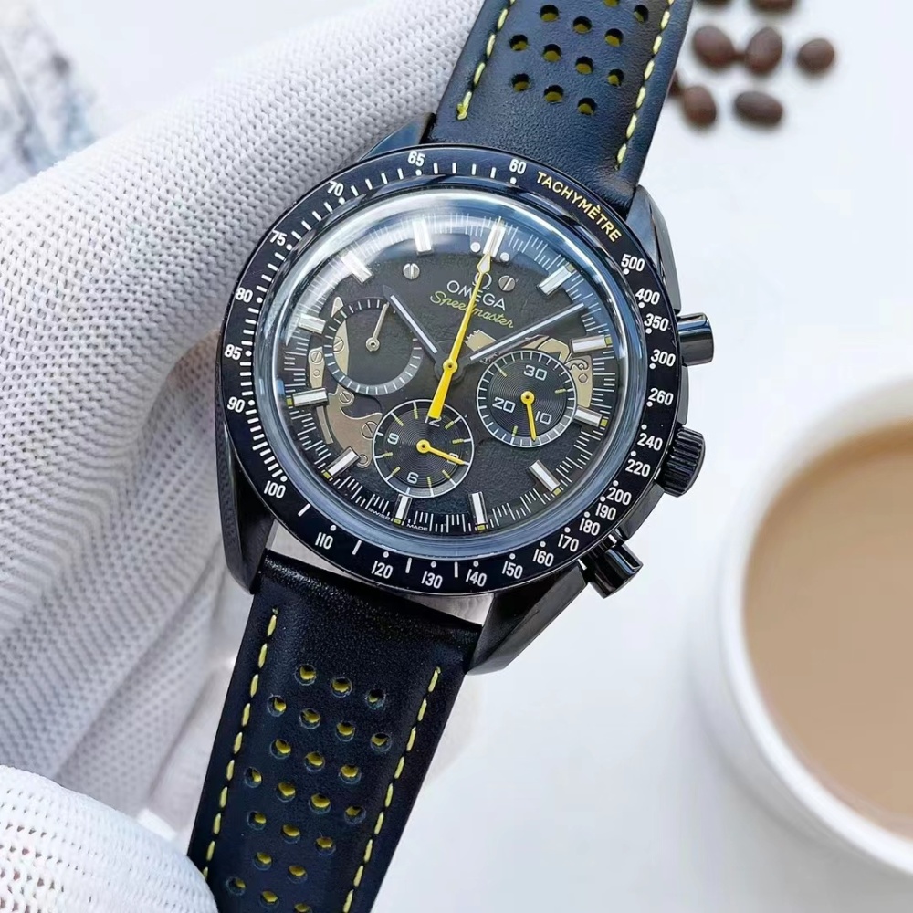 Men's Quartz Watch Chronograph 904L Stainless Steel 44 mm-OG 125