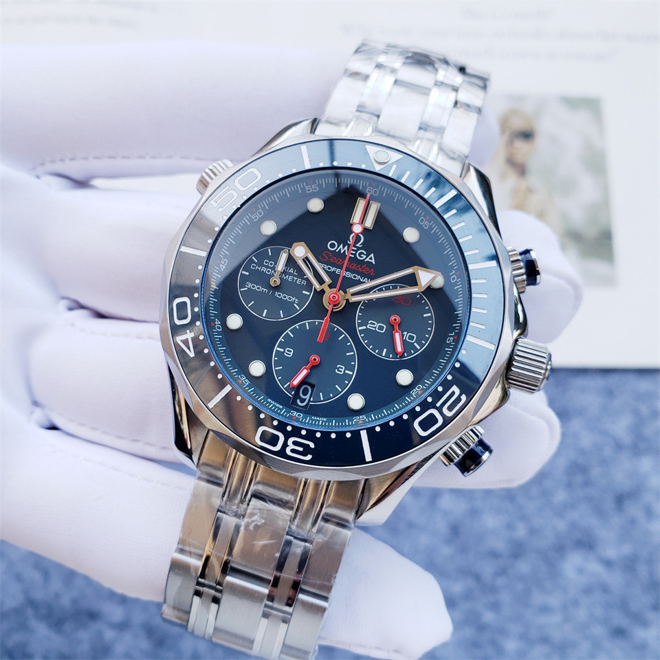 Men's Quartz Watch Chronograph 904L Stainless Steel 42 mm-OG 126
