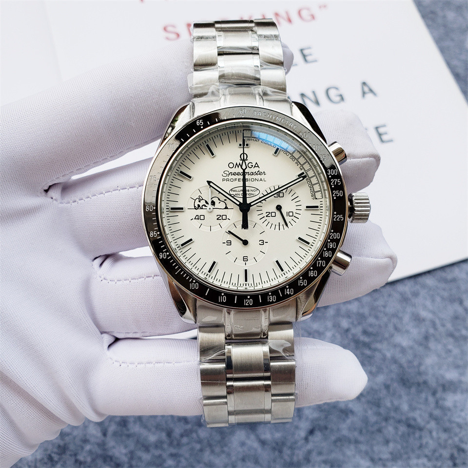Men's Quartz Watch Chronograph 904L Stainless Steel 44 mm-OG 109