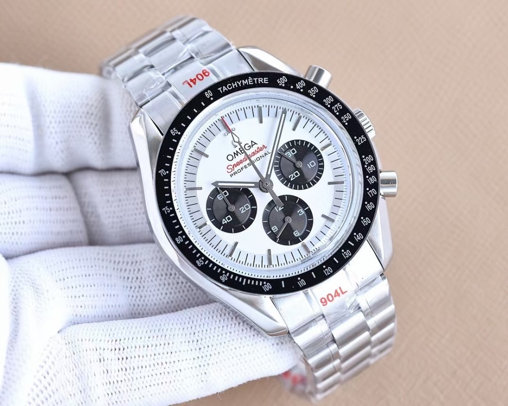 Men's Quartz Watch Chronograph 904L Stainless Steel 43 mm-OG 116