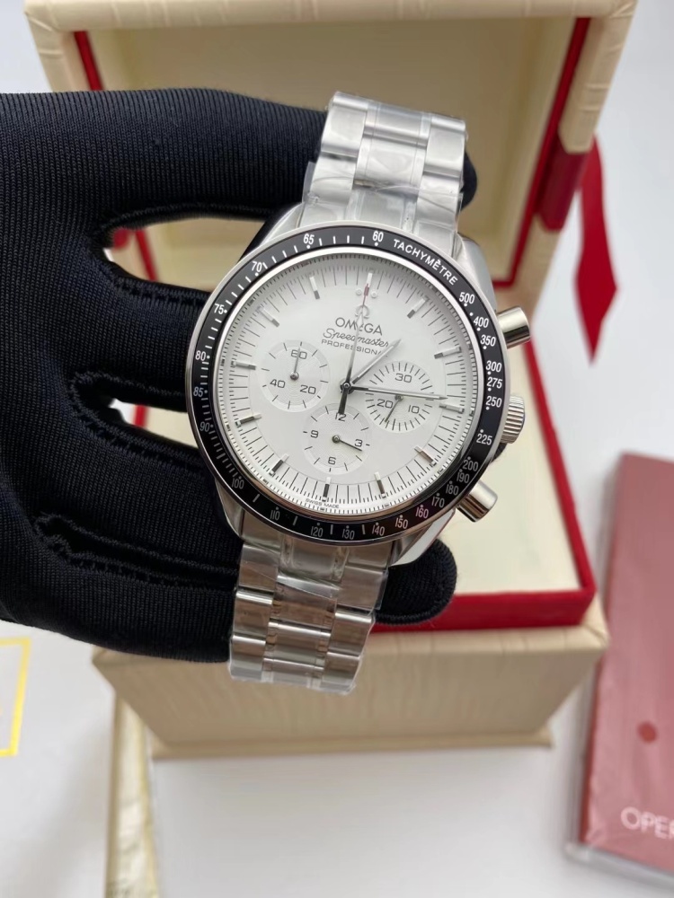 Men's Quartz Watch Chronograph 904L Stainless Steel 43 mm-OG 104