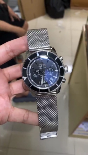 Men's Quartz Watch Chronograph 904L Stainless Steel 46 mm- BR 74
