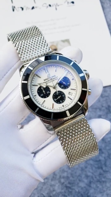 Men's Quartz Watch Chronograph 904L Stainless Steel 46 mm- BR 58