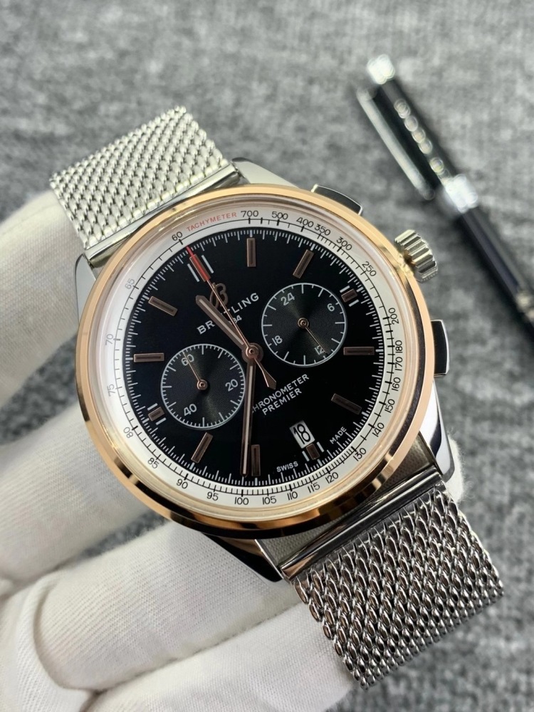 Men's Quartz Watch Chronograph 904L Stainless Steel 42mm- BR 95