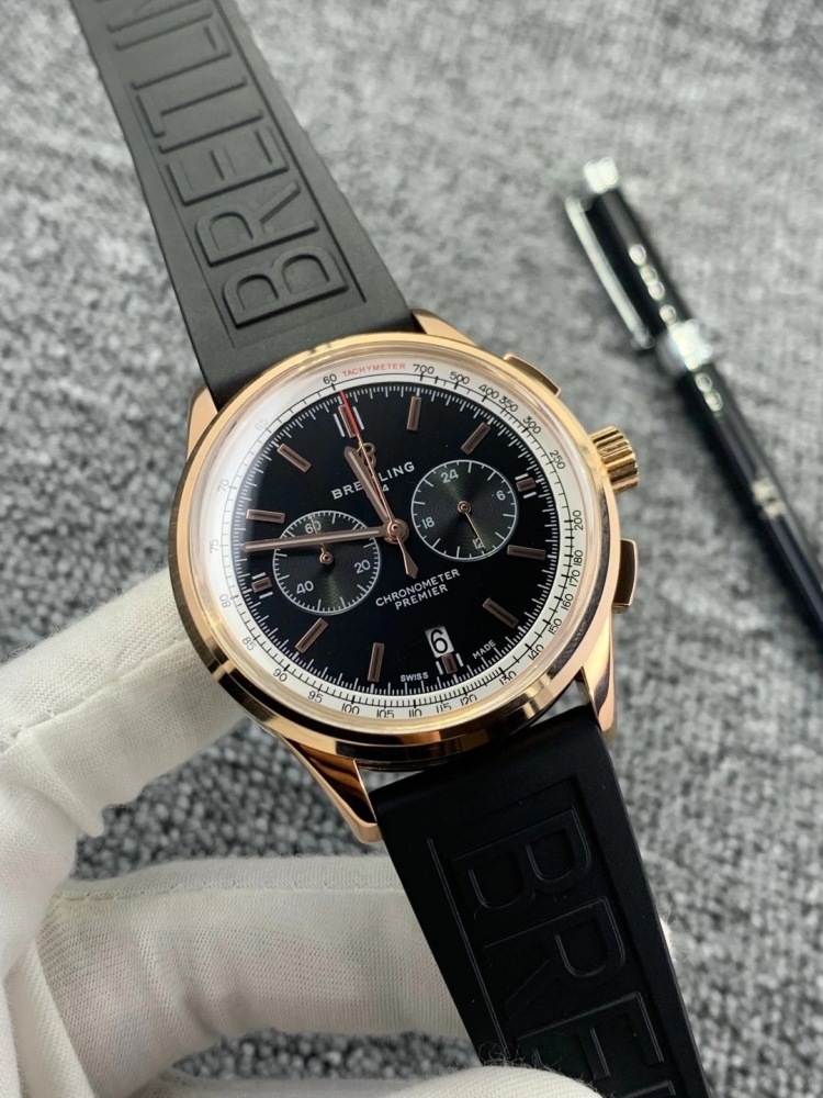 Men's Quartz Watch Chronograph 904L Stainless Steel 42mm- BR 96