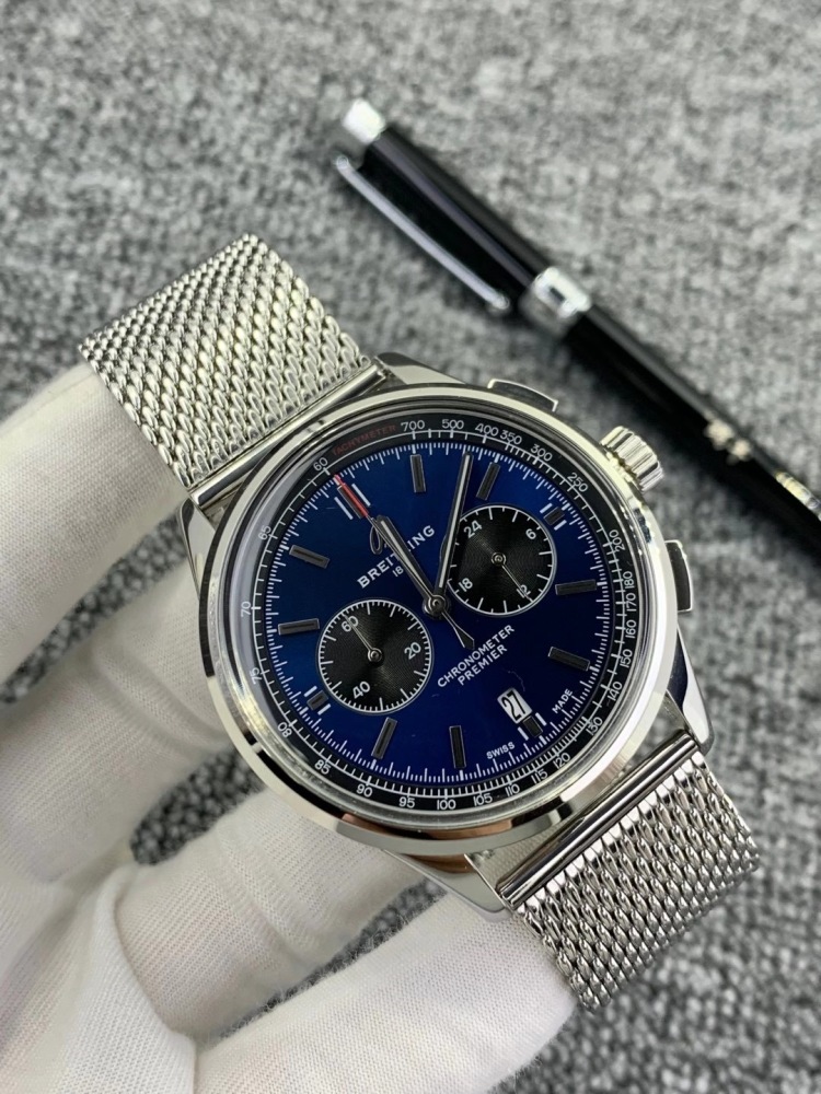Men's Quartz Watch Chronograph 904L Stainless Steel 42mm- BR 98