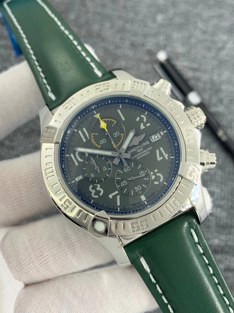 Men's Quartz Watch Chronograph 904L Stainless Steel 46 mm- BR 86