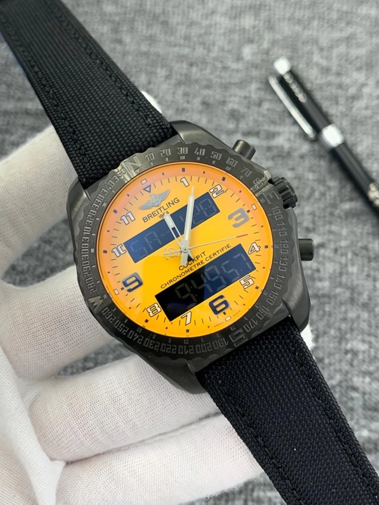 Men's Quartz Watch Chronograph 904L Stainless Steel 46 mm- BR 89