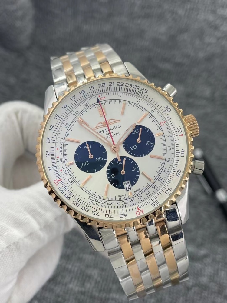 Men's Quartz Watch Chronograph 904L Stainless Steel 46 mm- BR 76