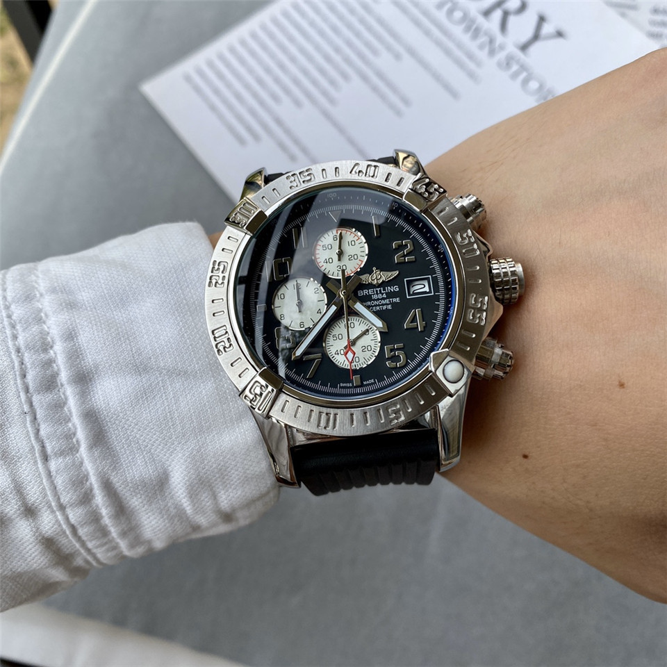 Men's Quartz Watch Chronograph 904L Stainless Steel 45 mm- BR 54