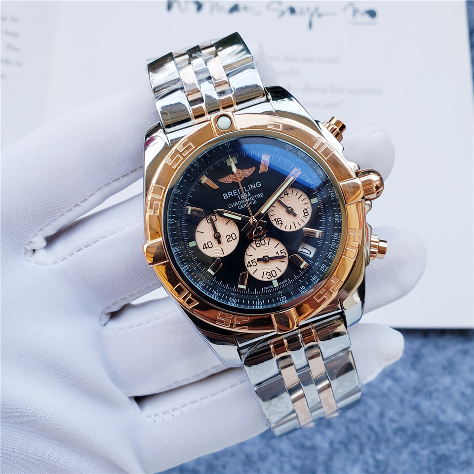 Men's Quartz Watch Chronograph 904L Stainless Steel 43.7 mm- BR 60