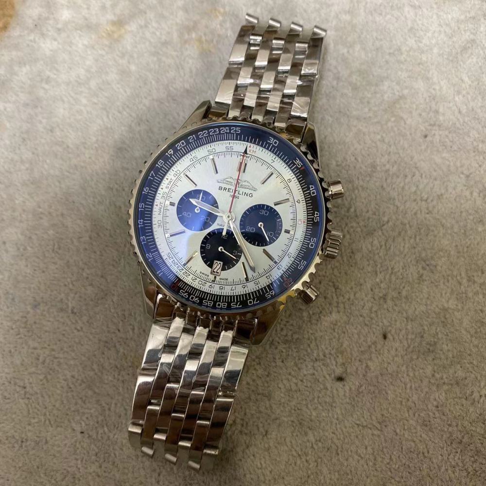 Men's Quartz Watch Chronograph 904L Stainless Steel 46 mm- BR 73