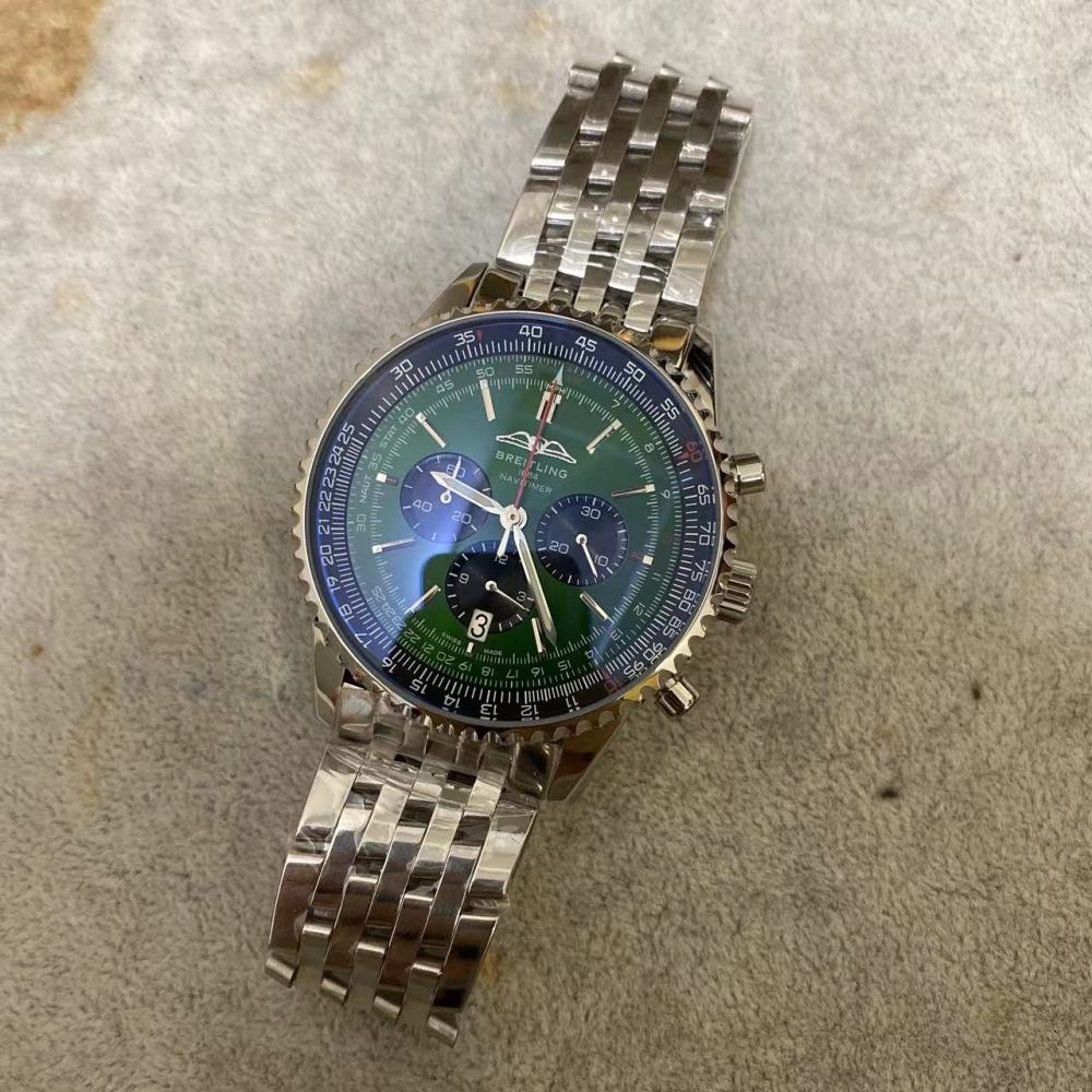 Men's Quartz Watch Chronograph 904L Stainless Steel 46 mm- BR 73
