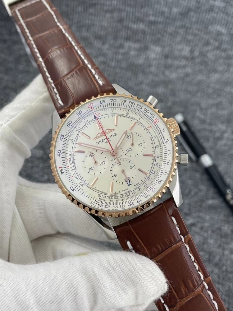 Men's Quartz Watch Chronograph 904L Stainless Steel 46 mm- BR 76