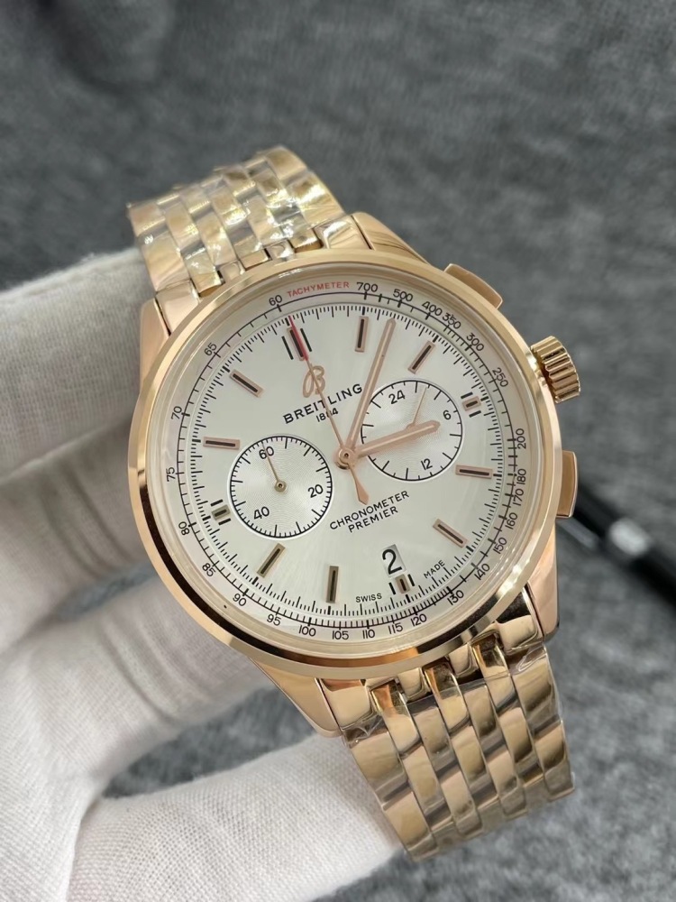 Men's Quartz Watch Chronograph 904L Stainless Steel 46 mm- BR 81