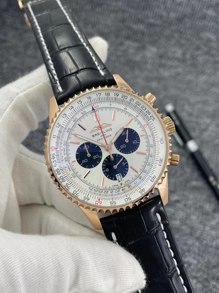 Men's Quartz Watch Chronograph 904L Stainless Steel 46 mm- BR 76