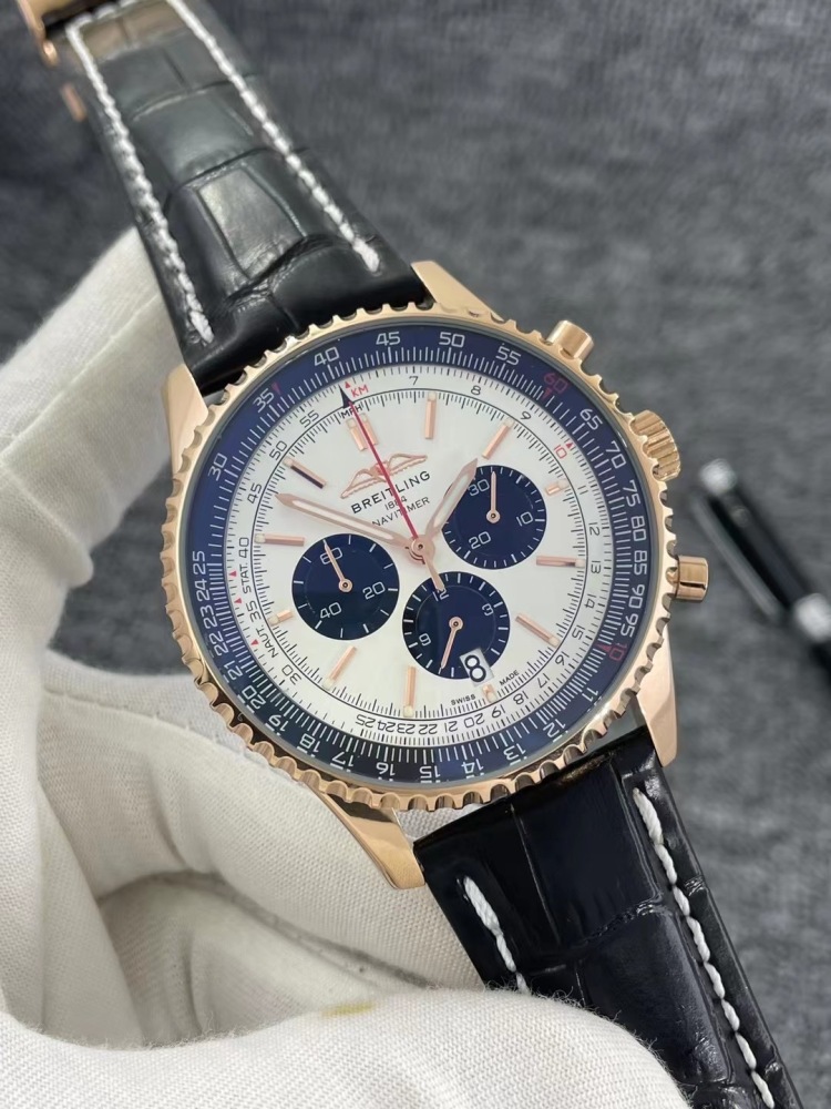 Men's Quartz Watch Chronograph 904L Stainless Steel 46 mm- BR 76