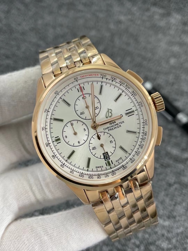 Men's Quartz Watch Chronograph 904L Stainless Steel 46 mm- BR 81