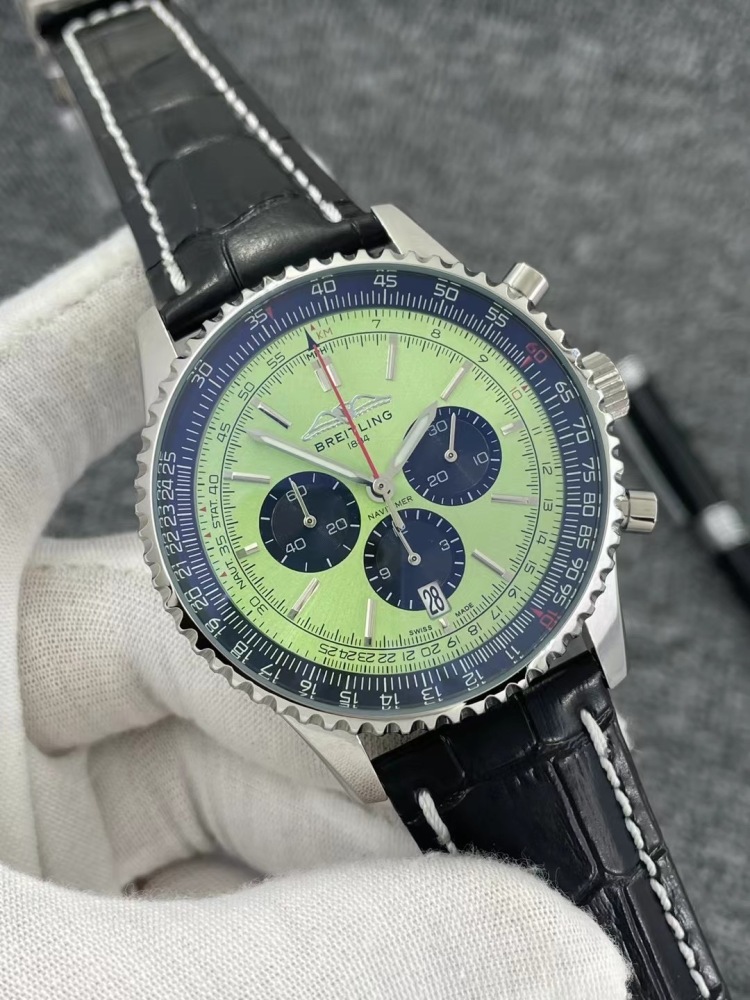 Men's Quartz Watch Chronograph 904L Stainless Steel 46 mm- BR 75