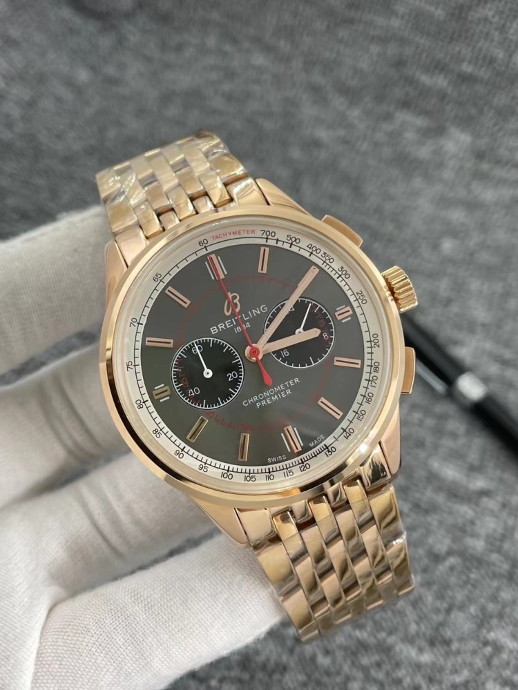 Men's Quartz Watch Chronograph 904L Stainless Steel 46 mm- BR 81