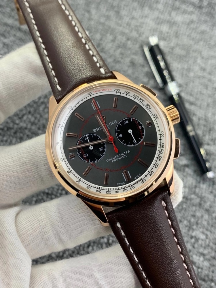 Men's Quartz Watch Chronograph 904L Stainless Steel 42mm- BR 96