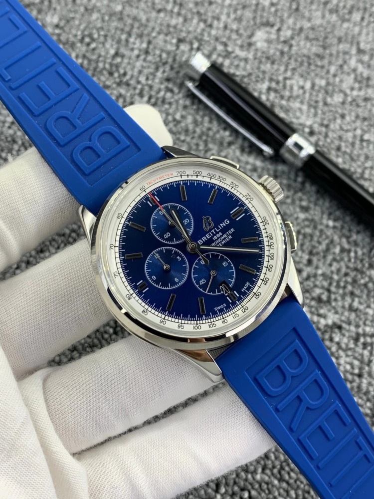 Men's Quartz Watch Chronograph 904L Stainless Steel 42mm- BR 97
