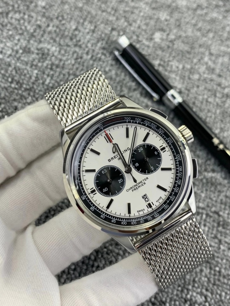 Men's Quartz Watch Chronograph 904L Stainless Steel 42mm- BR 98