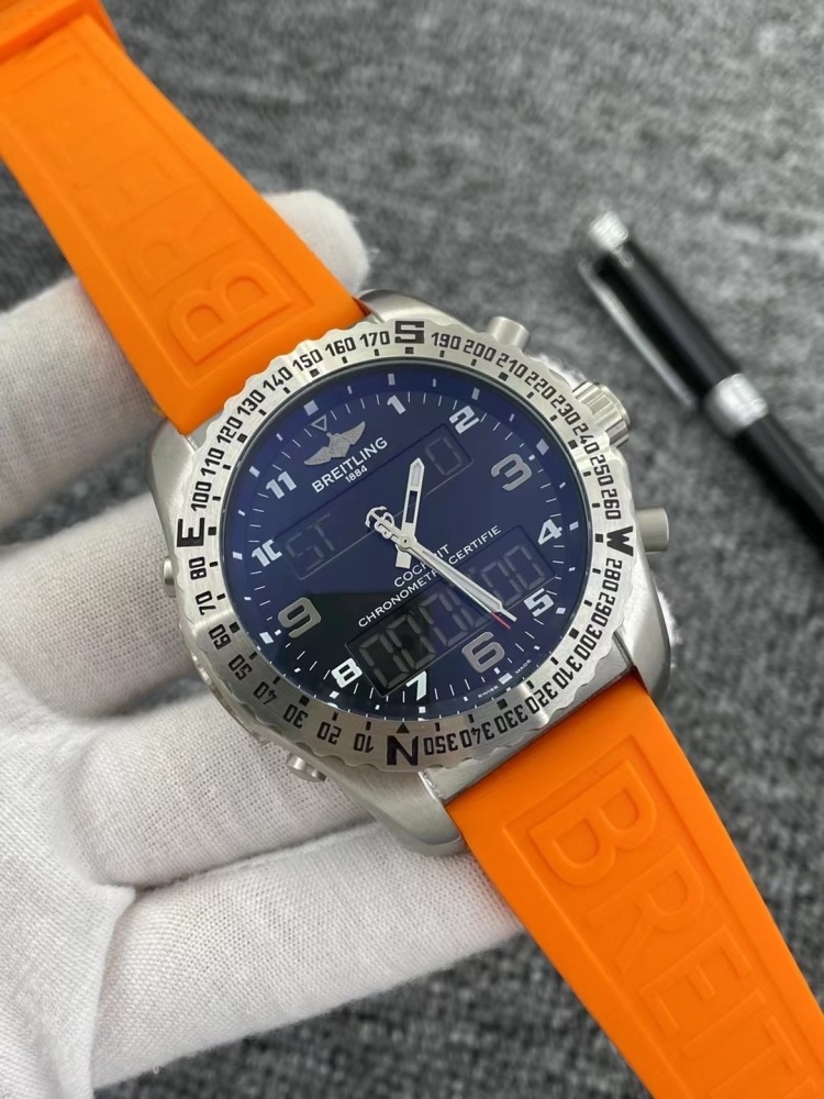 Men's Quartz Watch Chronograph 904L Stainless Steel 42mm- BR 77