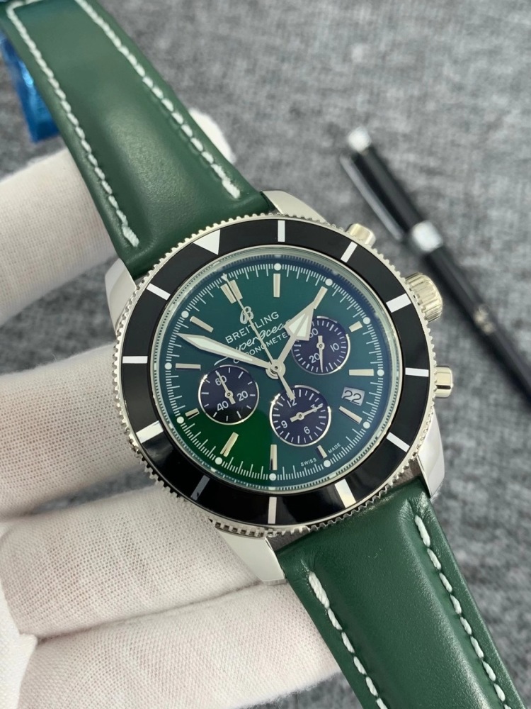 Men's Quartz Watch Chronograph 904L Stainless Steel 46 mm- BR 86