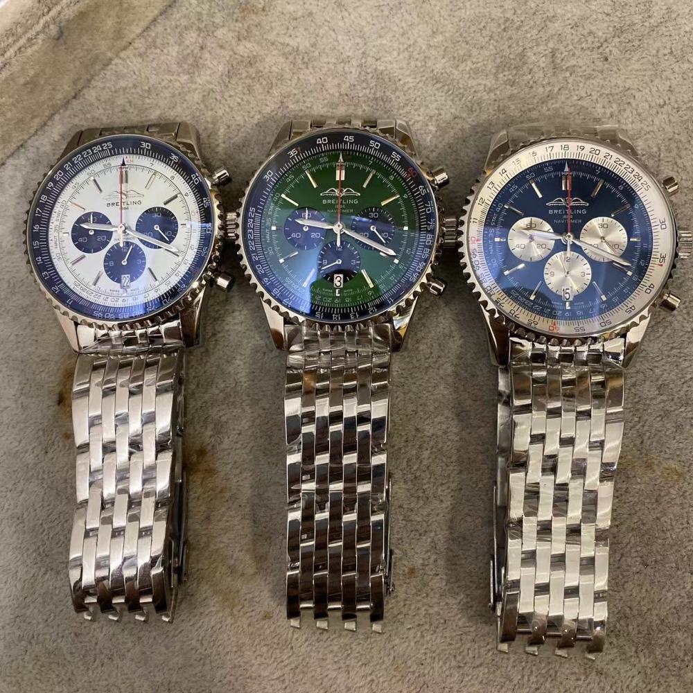 Men's Quartz Watch Chronograph 904L Stainless Steel 46 mm- BR 73