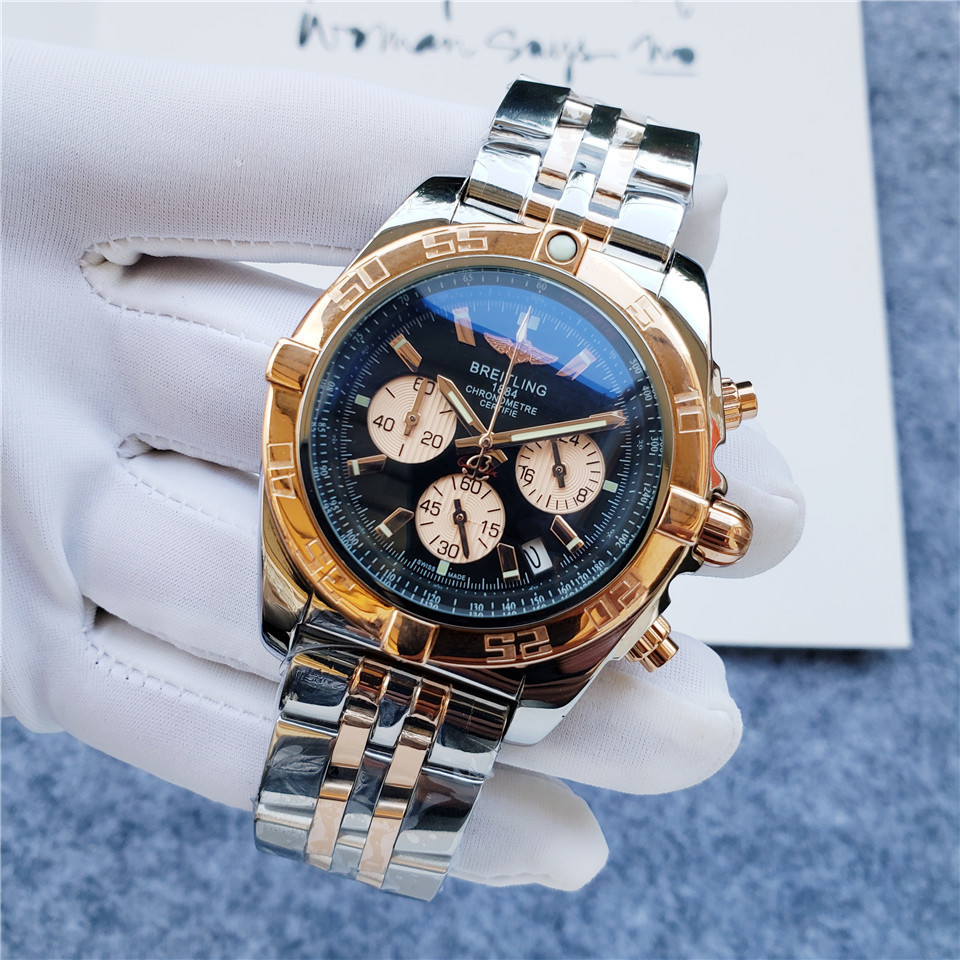 Men's Quartz Watch Chronograph 904L Stainless Steel 43.7 mm- BR 60