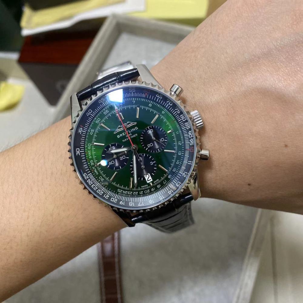 Men's Quartz Watch Chronograph 904L Stainless Steel 46 mm- BR 73