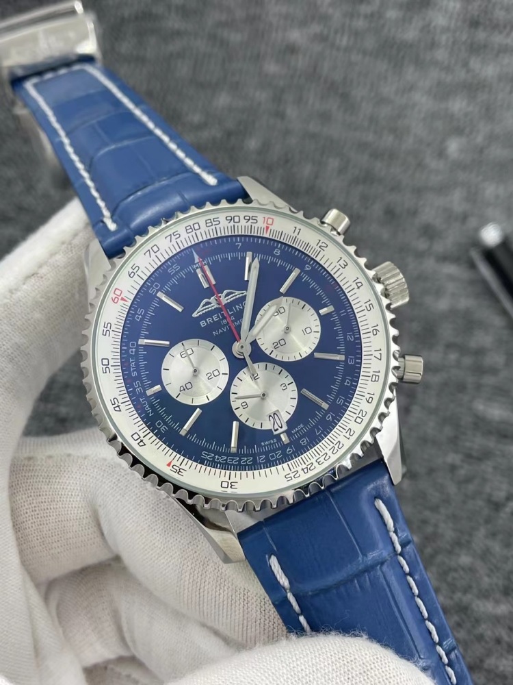 Men's Quartz Watch Chronograph 904L Stainless Steel 46 mm- BR 75