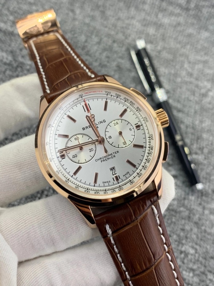 Men's Quartz Watch Chronograph 904L Stainless Steel 42mm- BR 96