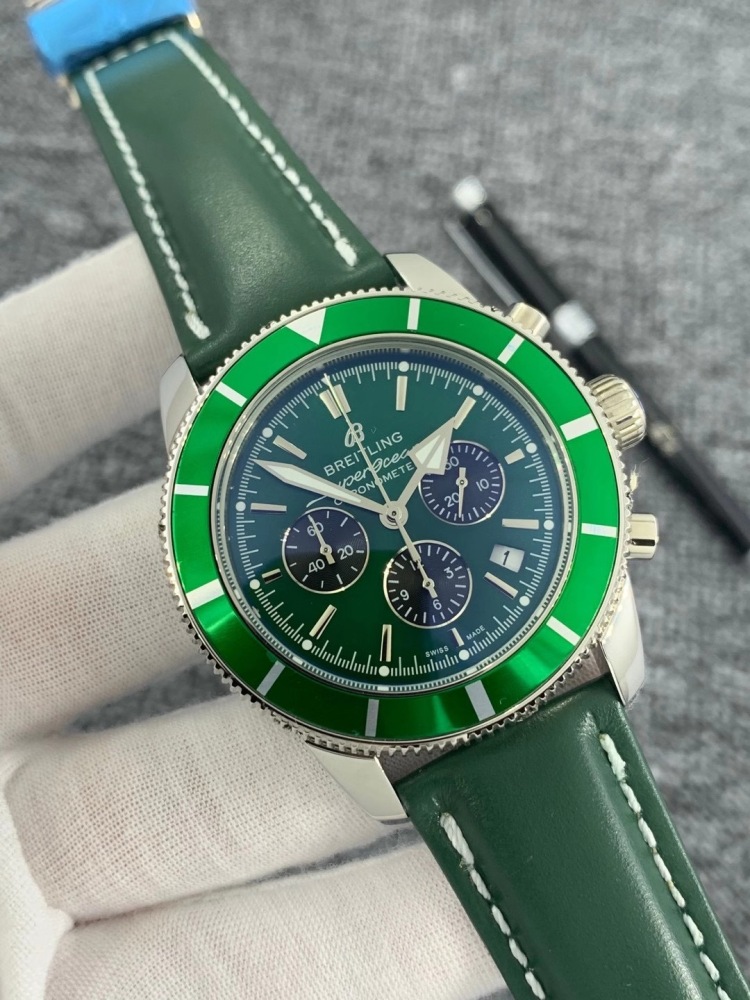 Men's Quartz Watch Chronograph 904L Stainless Steel 46 mm- BR 86