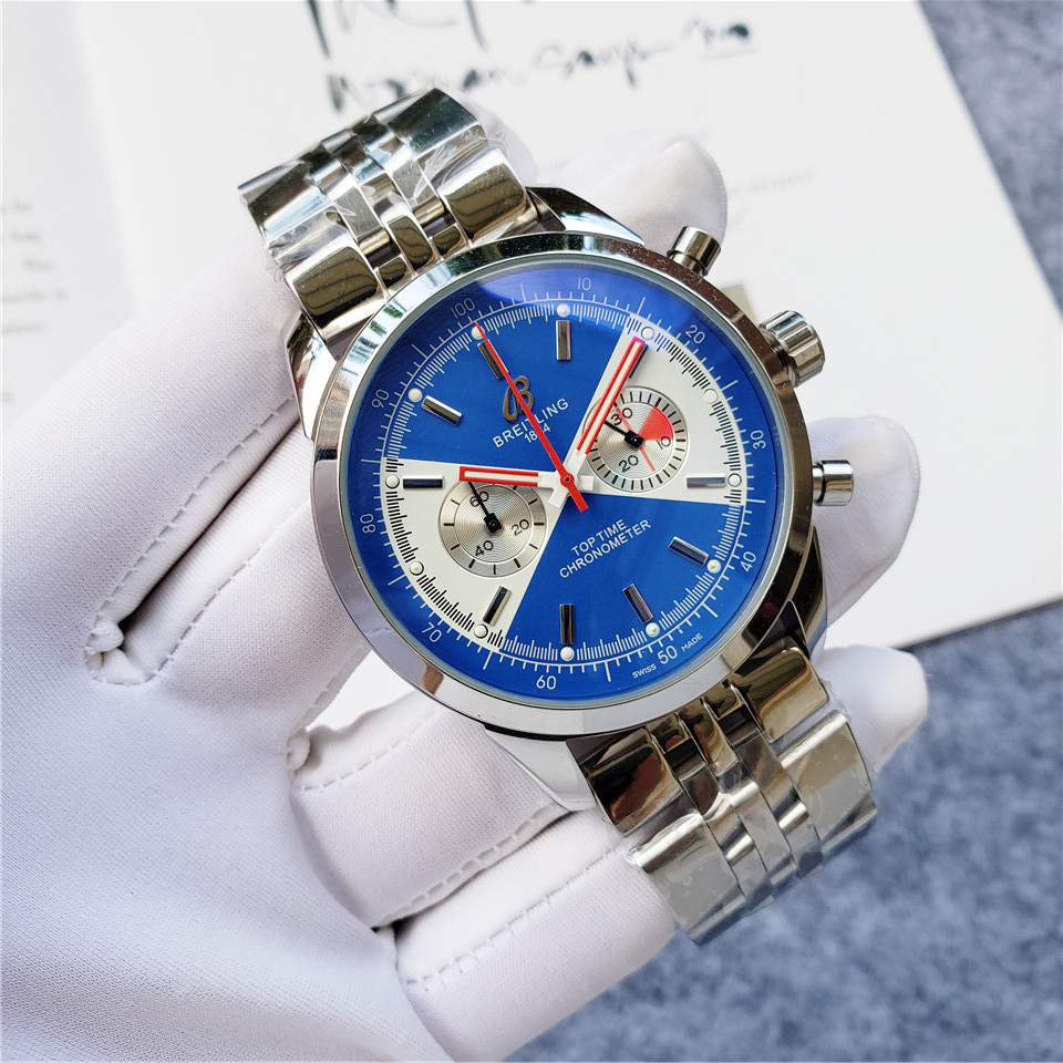Men's Quartz Watch Chronograph 904L Stainless Steel 45 mm- BR 71